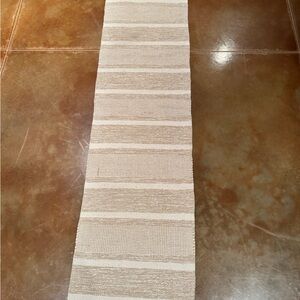 Cream and Tan Rug Runner 20x75